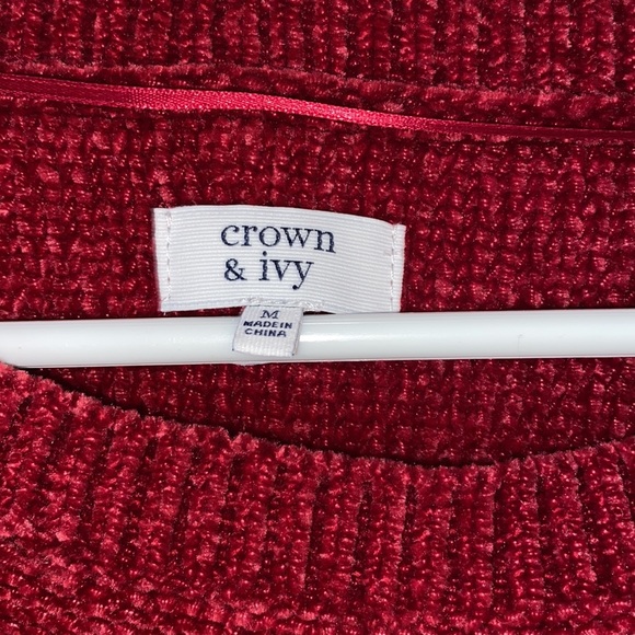 Crown & Ivy red berry colored sweater - Picture 4 of 4